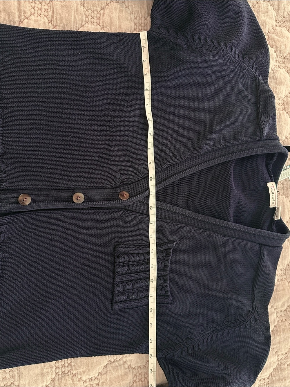 Talbots Navy Blue Cardigan Sweater - Picture 3 of 7